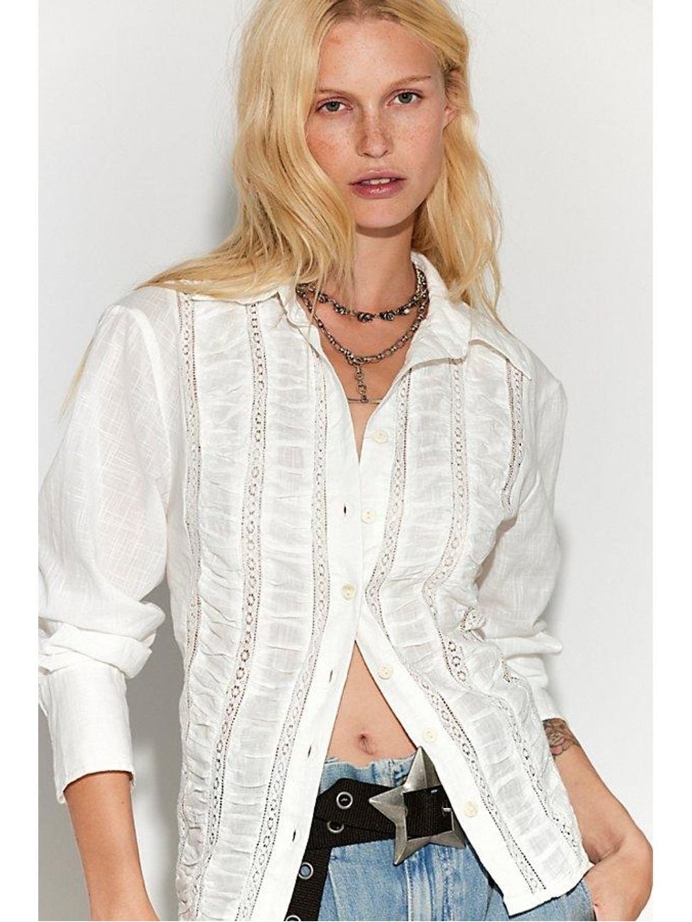 Free People Women's Parker Tailored Collar Button-Down